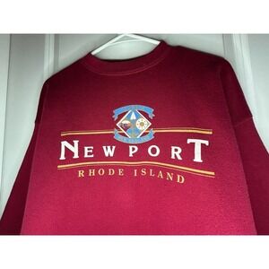 Vintage 90's "Newport Rhode Island" Textured Puff Print Crewneck Sweatshirt